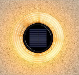 Oprawa schodowa Saska Garden LAMPA SOLARNA DYSKOWA 28 LED DO WBICIA W GRUNT LUB MONTAŻU NA ŚCIANIE 3