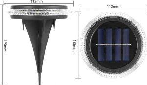 Oprawa schodowa Saska Garden LAMPY SOLARNE DYSKOWE DO WBICIA W GRUNT LUB MONTAŻU NA ŚCIANIE 2SZT 2