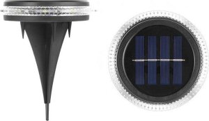 Oprawa schodowa Saska Garden LAMPY SOLARNE DYSKOWE DO WBICIA W GRUNT LUB MONTAŻU NA ŚCIANIE 2SZT 6