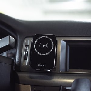 Forever Forever uchwyt samochodowy do kratki MACH-100 magnetyczny z ładowaniem bezprzewodowym czarny 15W 6