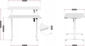 Biurko Huzaro Hero 7.9 White Białe 100 cmx60 cm 11