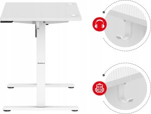 Biurko Huzaro Hero 7.9 White Białe 100 cmx60 cm 9