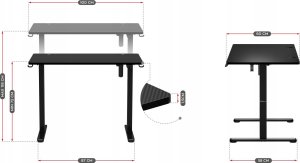 Biurko Huzaro Hero 7.9 Czarne 100 cmx60 cm 11