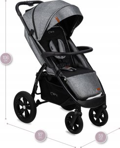 Wózek MoMi Wózek Spacerowy Do 22 Kg Momi Miya Duże Koła + Akcesoria 6