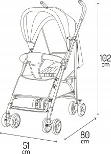Wózek MoMi Wózek Spacerowy Parasolka Momi Akira Kosz Moskitiera Folia Torba 10