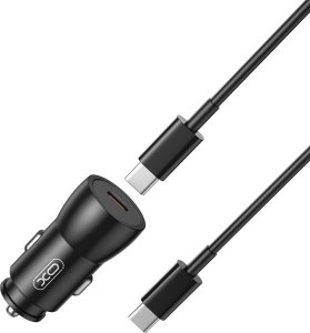 Ładowarka XO Xo Ładowarka Samochodowa Cc57 Pd 25W 1X Usb-C Czarna + Kabel Usb-C - Usb-C 1