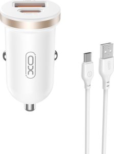 Ładowarka XO Xo Ładowarka Samochodowa Cc56 Pd 30W Qc 1X Usb 1X Usb-C Biała + Kabel Usb - Usb-C 1