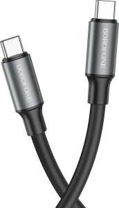 Kabel USB Borofone Kabel Bx82 Bountiful - Typ C Na Typ C - 60W 3A 1 Metr Czarny 1