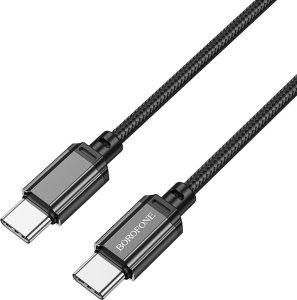 Kabel USB Borofone Kabel Bx87 Sharp - Typ C Na Typ C - Pd 60W 1 Metr Czarny 1