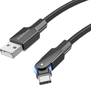 Kabel USB Borofone Borofone Kabel Bu41 Kelly - Usb Na Typ C - 3A 1,2 Metra Czarny 1