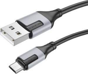 Kabel USB Borofone Kabel Bx101 Creator - Usb Na Micro Usb - 2,4A 1 Metr Czarny 1