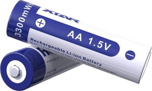 Xtar Xtar 1,5V 2200mAh AA įkraunamas elementas, 4 vnt. + dėklas 1