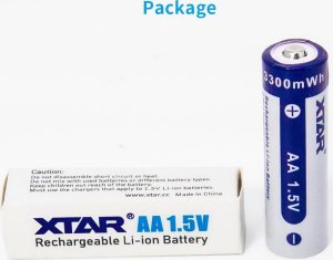 Xtar Xtar 1,5V 2200mAh AA įkraunamas elementas, 4 vnt. + dėklas 6