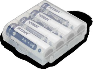 Xtar Xtar 1,5V 2200mAh AA įkraunamas elementas, 4 vnt. + dėklas 8