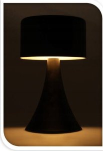 Home Styling Collection Metalowa lampka stołowa, czarna, 12 x 21 cm 4