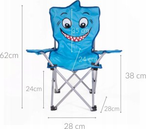 ProGarden Turystyczne krzesło dla dzieci, składane, 57 x 32 x 60 cm 8