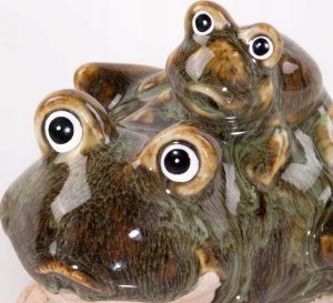 ProGarden Figurka żaba, dekoracja ogrodowa, 10 x 11 cm 4
