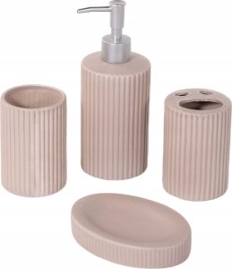 Bathroom Solutions Zestaw ceramicznych akcesoriów łazienkowych, 4 elementy 3