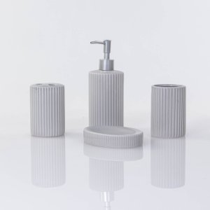 Bathroom Solutions Zestaw ceramicznych akcesoriów łazienkowych, 4 elementy 7
