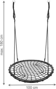 Huśtawka Malatec Huśtawka bocianie gniazdo 100cm HB23513 11