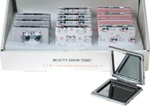 Lusterko kosmetyczne Donegal Lusterko dwustronne koty (12szt) 2