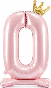 PartyDeco Stoj±cy balon foliowy 0 jasny róż 84cm 1