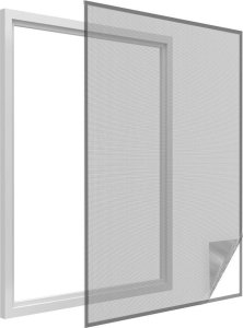 MOSKITIERA OKNO 150X180 CZARNA POLIESTER+TAŚMA RZEP 5