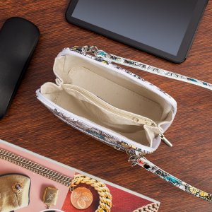 Vera Pelle Torebka mała listonoszka skórzana modna włoska motyle K03 6