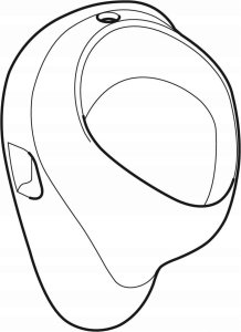 Pisuar Koło 502.885.00.1 / GEBERIT / FELIX / PISUAR, B35CM, H56CM, T35.5CM, DOPŁYW U GÓRY, ODPŁYW DO TYŁU LUB W DÓŁ / 8