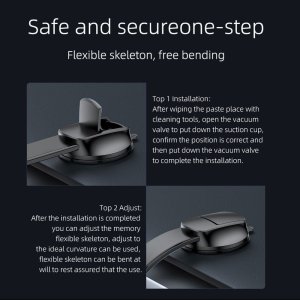 ForCell FORCELL F-Grip MagFlex uchwyt samochodowy do szyby/deski kompatybilny z MagSafe czarny 5