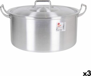 Bigbuy Cooking Garnek z Pokrywką Aluminium 43 x 36 x 16 cm (3 Sztuk) 1