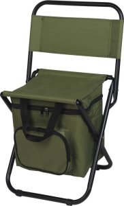 Enero Krzesło wędkarskie turystyczne składane zielone z torbą pod siedziskiem 35x28x58cm 2