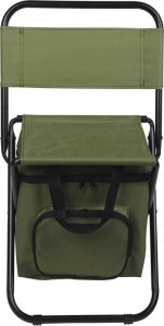 Enero Krzesło wędkarskie turystyczne składane zielone z torbą pod siedziskiem 35x28x58cm 5