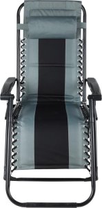 Saska Garden LEŻAK OGRODOWY SKŁADANY WIELOFUNKCYJNY 162X52/65X110CM CZARNO SZARY 4