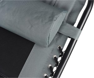 Saska Garden LEŻAK OGRODOWY SKŁADANY WIELOFUNKCYJNY 162X52/65X110CM CZARNO SZARY 6