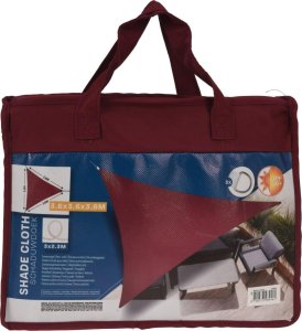 ProGarden ŻAGIEL PRZECIWSŁONECZNY OGRODOWY TRÓJKĄT 3,6X3,6X3,6M BORDOWY 2