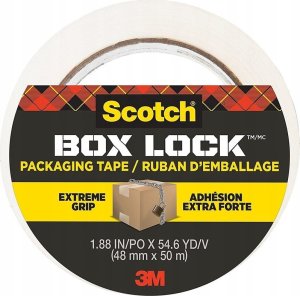 Q-Connect Taśma pakowa SCOTCH®Box Lock, 48mm x 50m, 1szt., transparentna 1