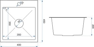 Zlewozmywak Quadron Zlewozmywak stalowy LUKE 90 czarny 7