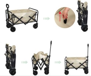 Redcliffs WÓZEK TURYSTYCZNO PLAŻOWY SKŁADANY 75X52X48CM Z UCHWYTEM REDCLIFFS 6