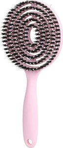 eCarla Ecarla Szczotka z włosiem do masażu i rozczesywania włosów Różowa 5