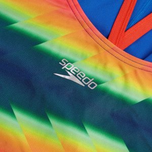 Speedo Strój kąpielowy jednoczęściowy damski Allover Multicolour 3