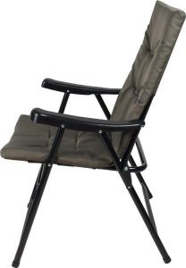 Saska Garden KRZESŁO OGRODOWE SKŁADANE 59X66X45/90CM Z PODUSZKĄ SZARE 2