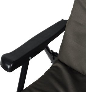 Saska Garden KRZESŁO OGRODOWE SKŁADANE 59X66X45/90CM Z PODUSZKĄ SZARE 5