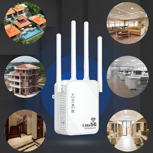 Adapter USB SwiatKabli Wzmacniacz sygnału WIFI REPEATER LAN 300Mbps  4 anteny 2dBi 4