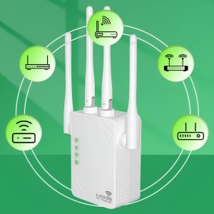 Adapter USB SwiatKabli Wzmacniacz sygnału WIFI REPEATER LAN 300Mbps  4 anteny 2dBi 6