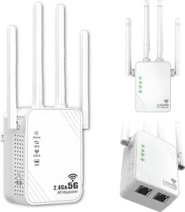 Adapter USB SwiatKabli Wzmacniacz sygnału WIFI Repeater LAN RJ-45 1200Mbps Router AP 4 anteny 5GHz 1