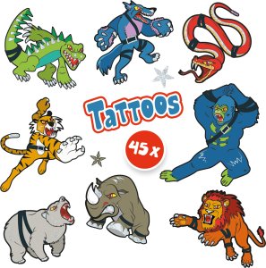 SES Creative SES Tatuaże dla dzieci Wojow. zwierząt 14287 42872 4