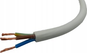 OWY Przewód OWY 3X4mm2 krążek 100mb giętki okrągły biały 300/500V H05VV-F 5