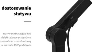 Lampa do paznokci Activeshop Lampa zabiegowa do manicure Glow L03 do blatu czarna 13