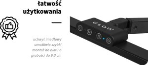 Lampa do paznokci Activeshop Lampa zabiegowa do manicure Glow L03 do blatu czarna 15